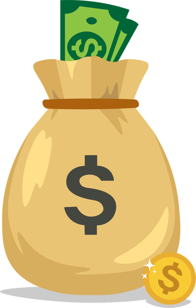 a bag of money with dollar sign